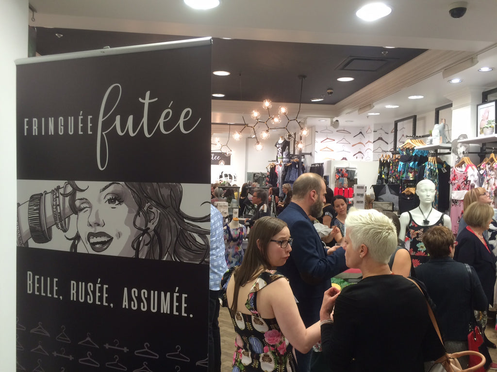 Opening of the new boutique "Fringué Futée" in Quebec.